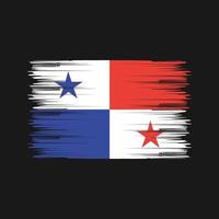 cepillo de la bandera de Panamá. bandera nacional vector