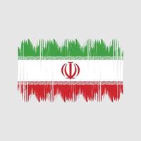 trazos de arbusto de la bandera de irán. bandera nacional vector