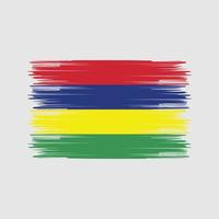 Mauritius Flag Brush. National Flag vector