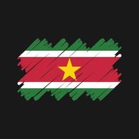 cepillo de bandera de surinam. bandera nacional vector