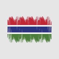 trazos de arbusto de bandera de gambia. bandera nacional vector