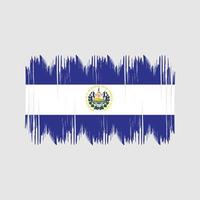 El Salvador Flag Bush Strokes. National Flag vector