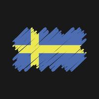 Sweden Flag Brush. National Flag vector