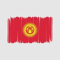 Kyrgyzstan Flag Brush Strokes. National Flag vector