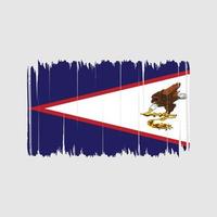 trazos de pincel de la bandera de samoa americana. bandera nacional vector