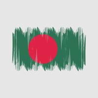 Bangladesh Flag Bush Strokes. National Flag vector