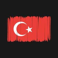 Turkey Flag Brush Strokes. National Flag vector