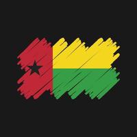 Guinea Bissau Flag Brush. National Flag vector
