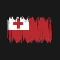 Tonga Flag Bush Strokes. National Flag vector