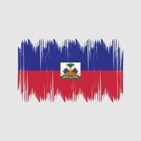 Haiti Flag Bush Strokes. National Flag vector