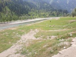 Kashmir is the most beautiful region in the world which is famous for its green valleys, beautiful trees, high mountains and flowing springs. photo