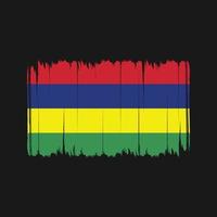 Mauritius Flag Brush Strokes. National Flag vector
