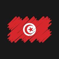 Tunisia Flag Brush. National Flag vector