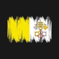 Vatican Flag Bush Strokes. National Flag vector