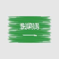 pincel de bandera de arabia saudita. bandera nacional vector