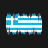 trazos de arbusto de bandera de grecia. bandera nacional vector