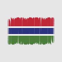 trazos de pincel de bandera de gambia. bandera nacional vector