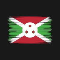cepillo de la bandera de burundi. bandera nacional vector