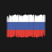 trazos de pincel de la bandera de rusia. bandera nacional vector
