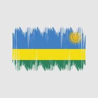 Rwanda Flag Bush Strokes. National Flag vector