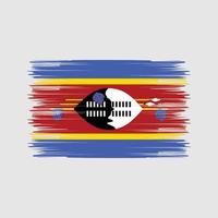 Swaziland Flag Brush. National Flag vector