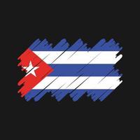 cepillo de la bandera de cuba. bandera nacional vector