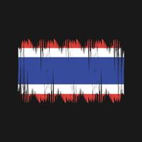 Thailand Flag Bush Strokes. National Flag vector