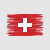 cepillo de bandera suiza. bandera nacional vector