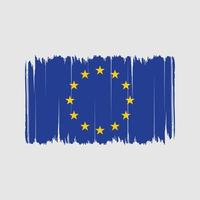 trazos de pincel de bandera europea. bandera nacional vector