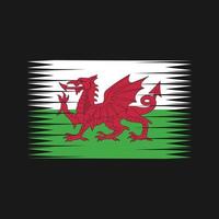 vector de bandera de Gales. bandera nacional