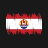 trazos de arbusto de bandera de polinesia francesa. bandera nacional vector