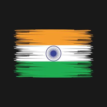 cepillo de la bandera india. bandera nacional vector