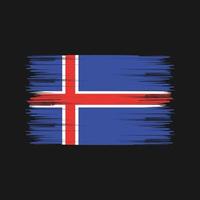 cepillo de bandera de islandia. bandera nacional vector