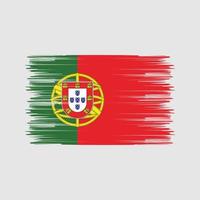 pincel de bandera portuguesa. bandera nacional vector