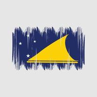 Tokelau Flag Bush Strokes. National Flag vector