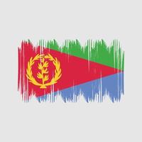 Eritrea Flag Bush Strokes. National Flag vector