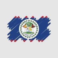 cepillo de bandera de belice. bandera nacional vector