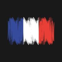 trazos de arbusto de bandera de francia. bandera nacional vector