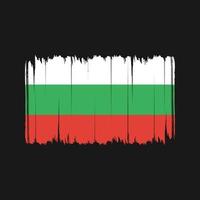 trazos de pincel de bandera de bulgaria. bandera nacional vector