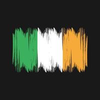 trazos de arbusto de la bandera de irlanda. bandera nacional vector