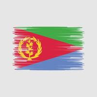 cepillo de bandera de eritrea. bandera nacional vector