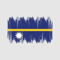 Nauru Flag Bush Strokes. National Flag vector