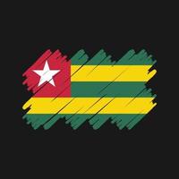 pincel de bandera togo. bandera nacional vector