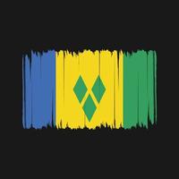 Saint Vincent and the Grenadines Flag Brush Strokes. National Flag vector