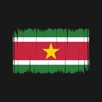 trazos de pincel de bandera de surinam. bandera nacional vector