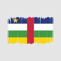 trazos de pincel de bandera centroafricana. bandera nacional vector