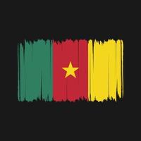 Cameroon Flag Brush Strokes. National Flag vector