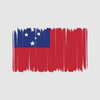 Samoa Flag Brush Strokes. National Flag vector