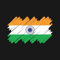 cepillo de la bandera india. bandera nacional vector