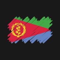 cepillo de bandera de eritrea. bandera nacional vector